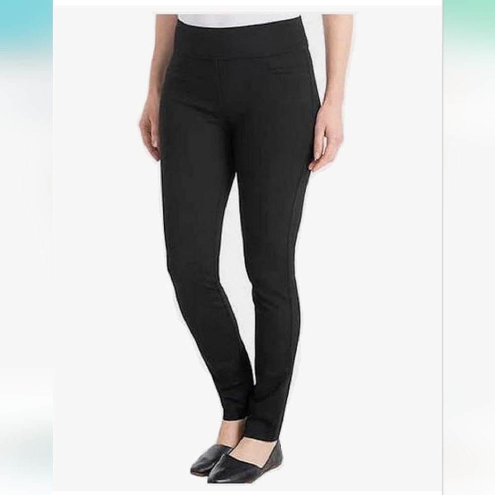 NWT Dalia Women's Twill Ponte  Tommy control Pull-On Pant Black‎ M 2X